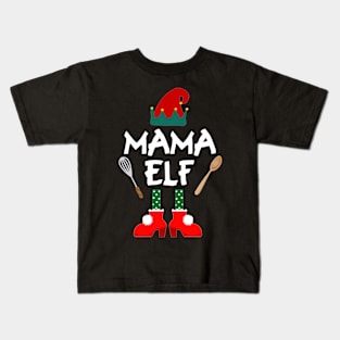 Mama Elf Funny T shirt Family Christmas Kids T-Shirt